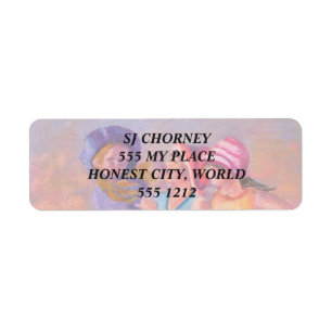 BEACH GIRLFRIENDS RÜCKSENDEADRESSEN-AUFKLEBER