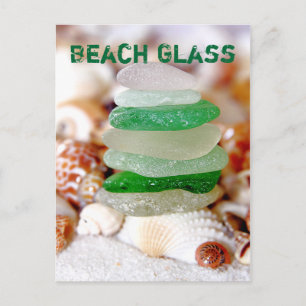 Beach Glass & Seashells Postcard Postkarte