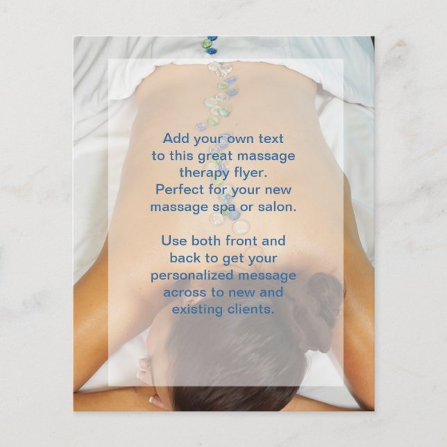 Beach Glass Stones Massage Foto Flyer (Vorne)