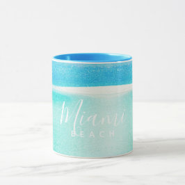 Beach Glitzer Sparkling Sand Ocean Miami Tasse