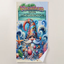 Beach Gnome Beach Handtuch