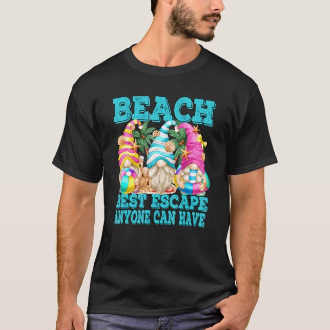 Beach Gnome für Frauen und Männer mit einzigartige T-Shirt (Vorderseite)