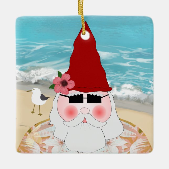Beach Gnome Ornament (Vorderseite)