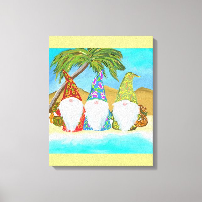 BEACH GNOMES LEINWANDDRUCK (Vorderseite)