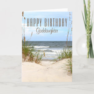 Beach GodTochter Birthday Card Karte