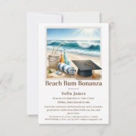 Beach Graduation Party Invitation Einladung