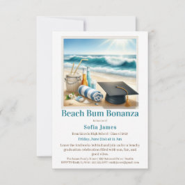 Beach Graduation Party Invitation Einladung