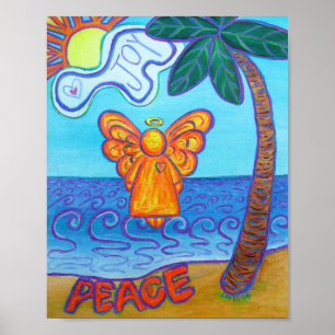 Beach Guardian Angel Custom Poster Art Prints