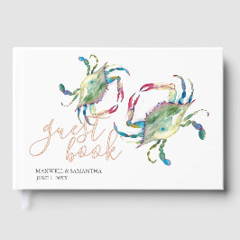 Beach Guest Book Watercolor Crabs Gästebuch