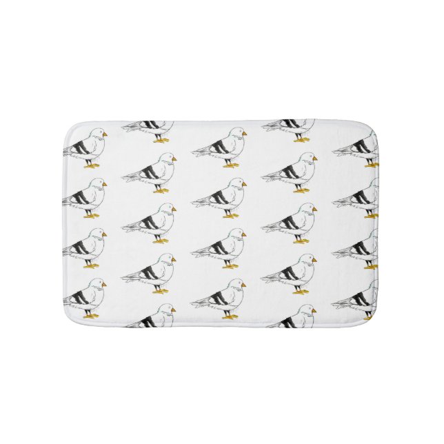 Beach Gull Seagull New York City Pigeon Bird Badematte (Vorderseite)