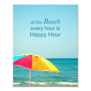 Beach Happy Hour Sprichwort Foto