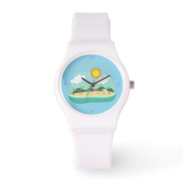 Beach Happy Place Thunder_Cove Armbanduhr (Vorderseite)