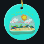 Beach Happy Place Thunder_Cove Keramik Ornament<br><div class="desc">was wäre besser als ein warmer,  sonniger tropischer Strand,  um sich zu entspannen,  personifizieren Sie sich,  indem Sie Ihren Namen ändern.</div>