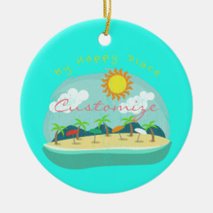 Beach Happy Place Thunder_Cove Keramik Ornament