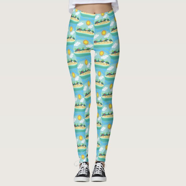 Beach Happy Place Thunder_Cove Leggings (Vorderseite)
