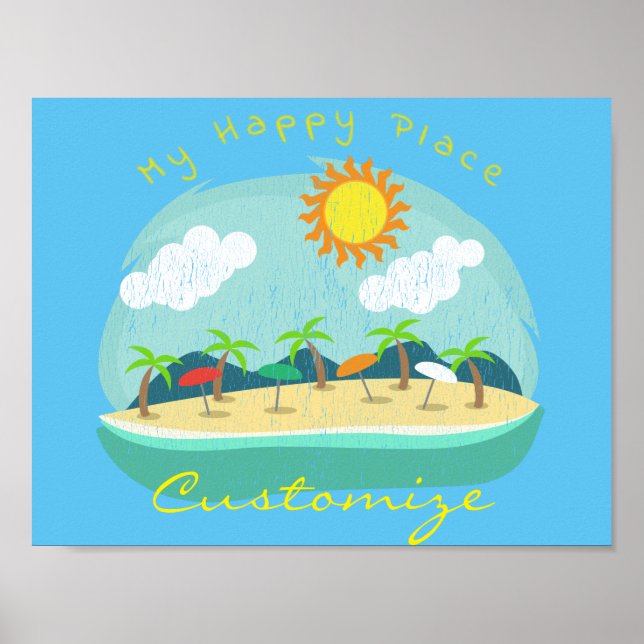 Beach Happy Place Thunder_Cove Poster (Vorne)