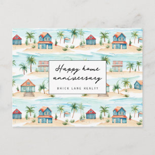 Beach Happy Zuhause Anniversary Realty Postkarte