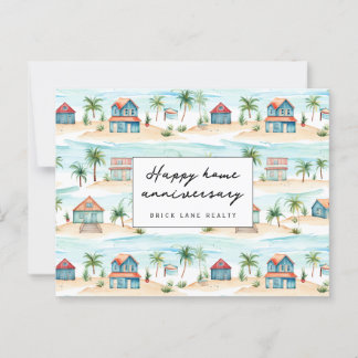 Beach Happy Zuhause Anniversary Realty Postkarte