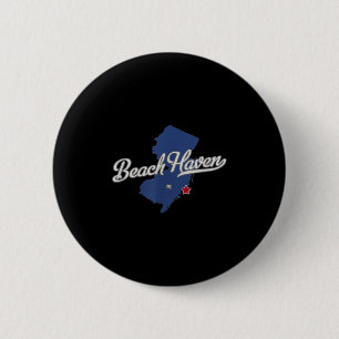 Beach Haven New Jersey Nj Karte Button