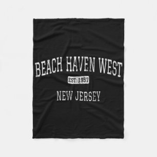 Beach Haven West New Jersey Nj Vintag Fleecedecke