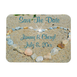 Beach Heart Save the Date Magnet