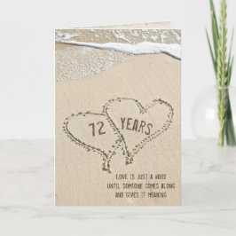 Beach Hearts Card zum 72. Jubiläum Karte