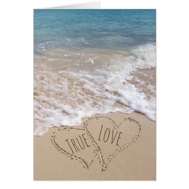 Beach Hearts Hochzeitsgratulation (Vorne)