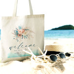 Beach Hochzeit in Urlaubsort Tote Bag Tragetasche<br><div class="desc">Machen Sie eine stilvolle Erklärung mit dieser Beach Hochzeit in Urlaubsort Tote Bag, ideal für Ihre Feier an der Küste. Mit einem ruhigen Aquarelldesign in Blau, aquamarin, Türkis und Pfirsichtönen, sowie zarten Blumenakzenten, bietet es ein elegantes und elegantes Ambiente. Mit dem Wort "Willkommen" in eleganter Schrift ist diese Tasche ein...</div>