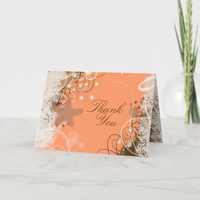 Beach Hochzeit Thema ~ Danke (Vorderseite)