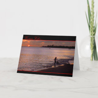 Beach Holiday Card Feiertagskarte