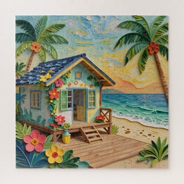 Beach Home Oceanic Blank Puzzle (Vertikal)