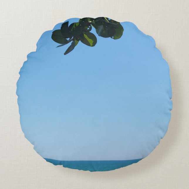 BEACH HORIZON RUNDES KISSEN (Vorderseite)