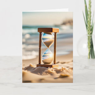 Beach Hourglass Geburtstag Karte