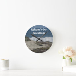 Beach House Airbnb Guest Vacation Zuhause Runde Wanduhr