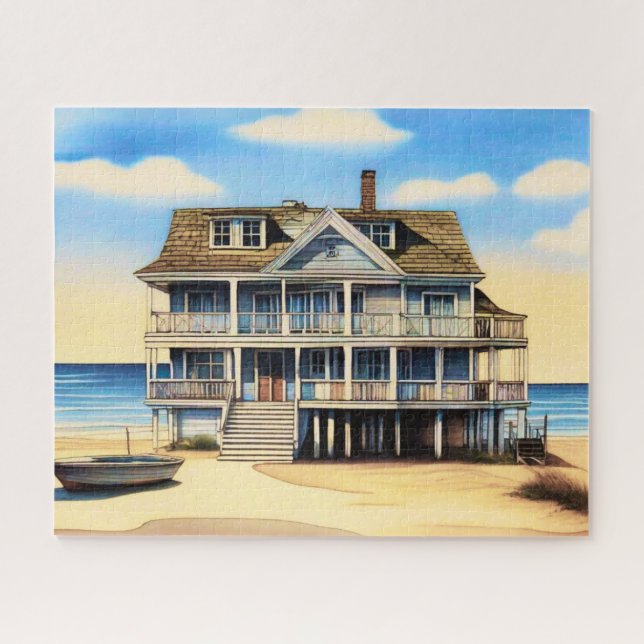 Beach House auf dem Sand Puzzle (Horizontal)