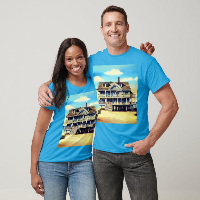 Beach House auf dem Sand T-Shirt (Unisex)