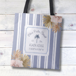 Beach House Blue Stripes Coastal Boho Bauernhof