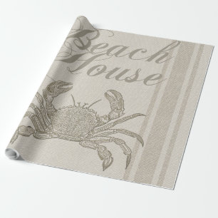 Beach House Crab Seashore Geschenkpapier