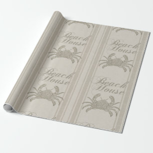 Beach House Crab Seashore Geschenkpapier