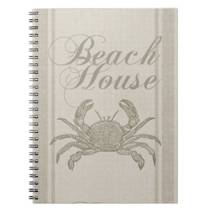 Beach House Crab Seashore Notizblock