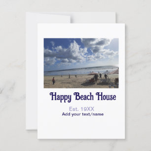Beach House est. Längengrad des Fotos hinzufügen Postkarte