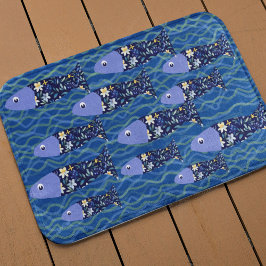 Beach House Fish Seascape Seaside Fischer Badematte