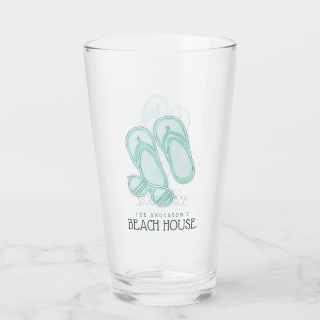Beach House Flip Flops Sonnenbrille Aqua Blue ID62 Glas (Vorderseite)