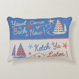 Beach House | Funny Nautical Puff | Segelfischer S Dekokissen