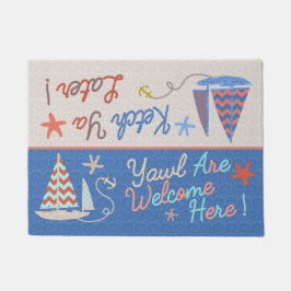 Beach House | Funny Sailboat Puff | Nautischer Spa Fußmatte