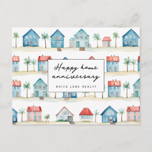 Beach House Happy Zuhause Anniversary Realty Postkarte
