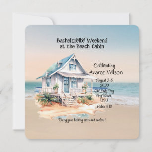 Beach House Junggeselinnen-Abschied Einladung