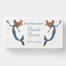 Beach House Mermaid Personalisiert Est. Jahr