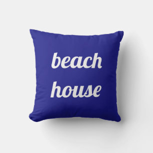 Beach House Nautic White Navy Blue Niedlich Summer Kissen