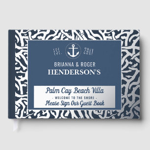 Beach House Nautical Coral Vacacation Miete Silver Gästebuch